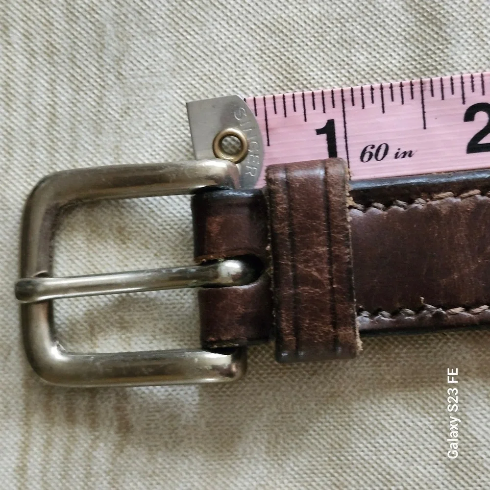 Braided Leather Belt Mens 34 Brown Black Silver Buckle Western Rustic Style